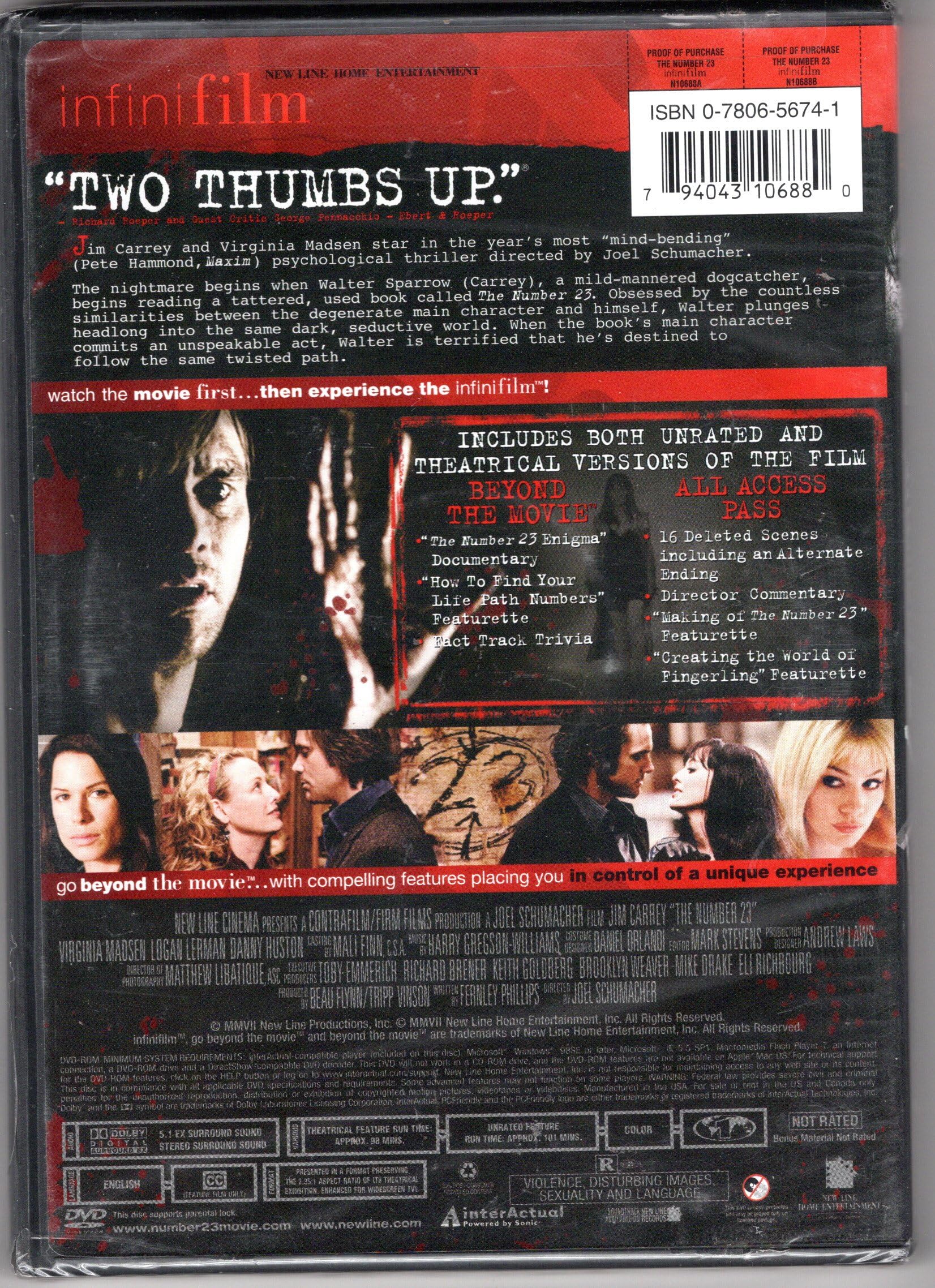The Number 23 (Unrated Infinifilm Edition) [DVD]