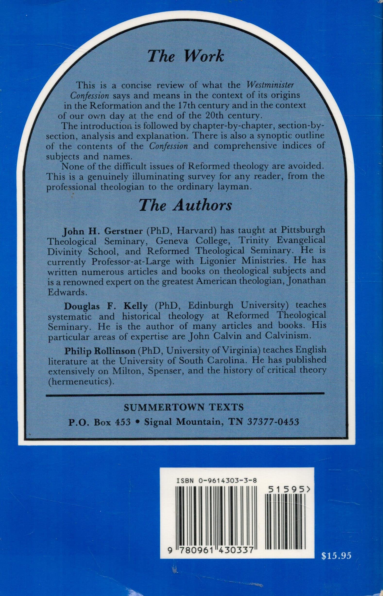 A Guide to the Westminster Confession of Faith: Commentary