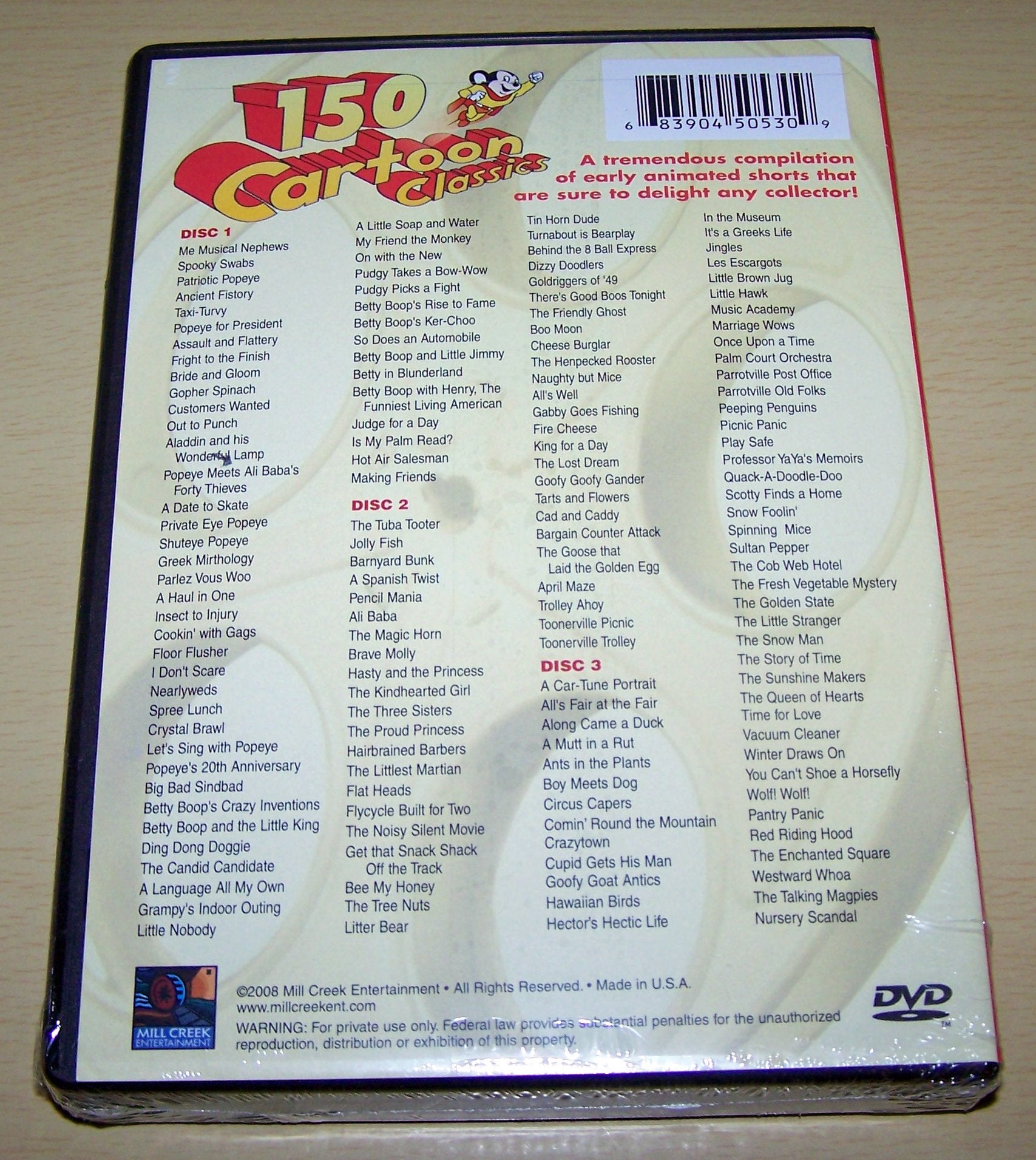 150 Cartoon Classics (4 DVD)