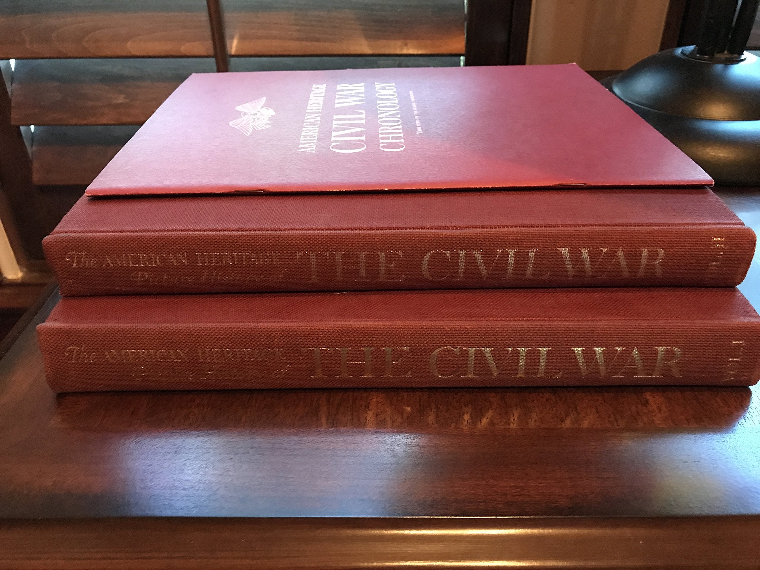 The American Heritage Picture History of The Civil War, Volumes 1 and 2, and American Heritage Civil War Chronology with Notes on the Leading Participants (Set of 3 Books with Slipcase)