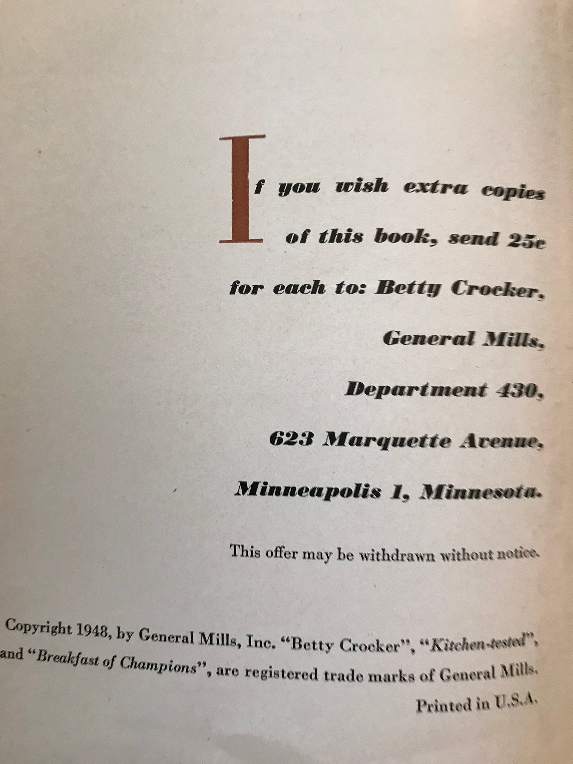 Betty Crocker's Picture Cook Book