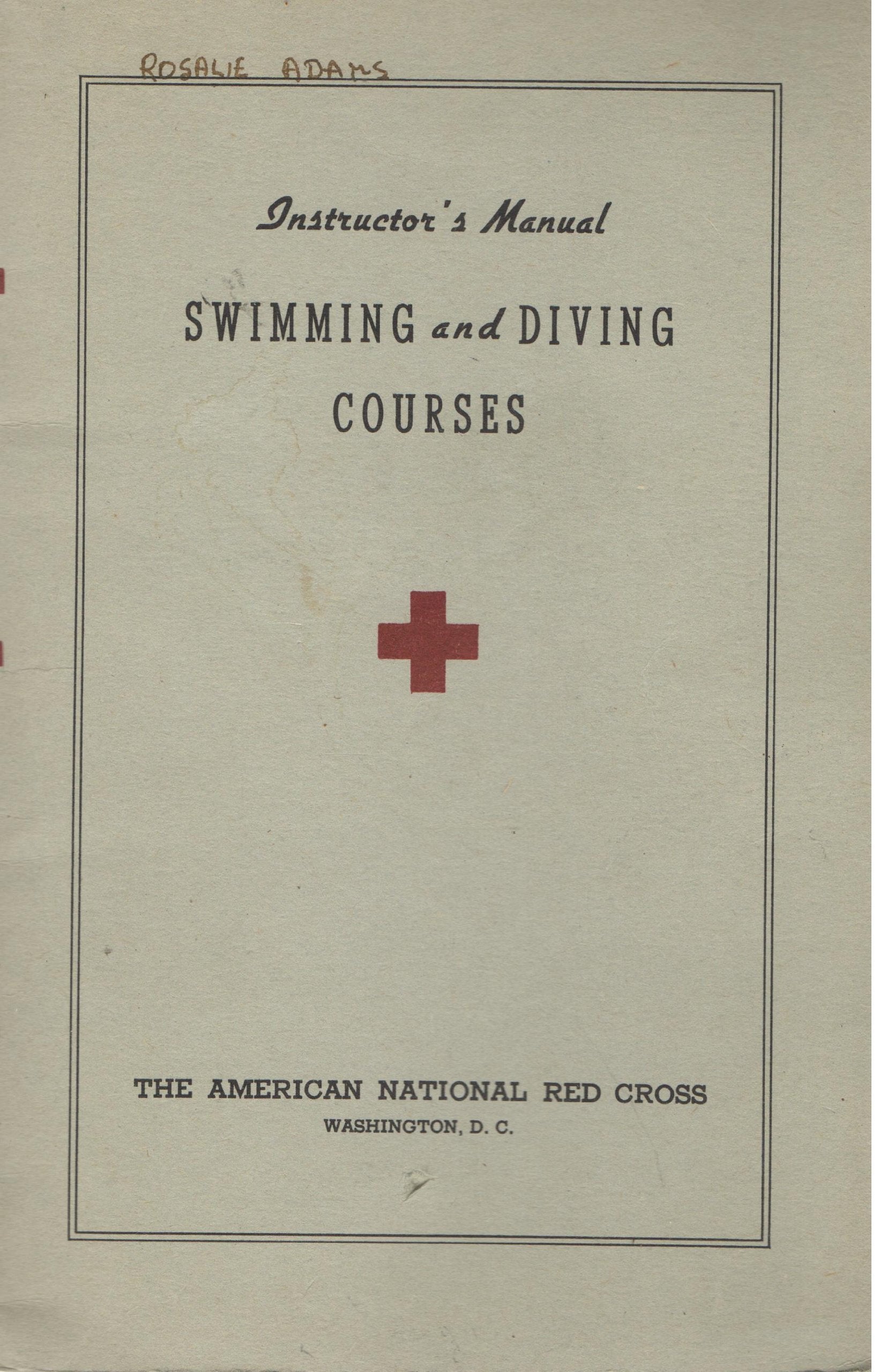 Instructor's Manual Swimming and Diving Courses