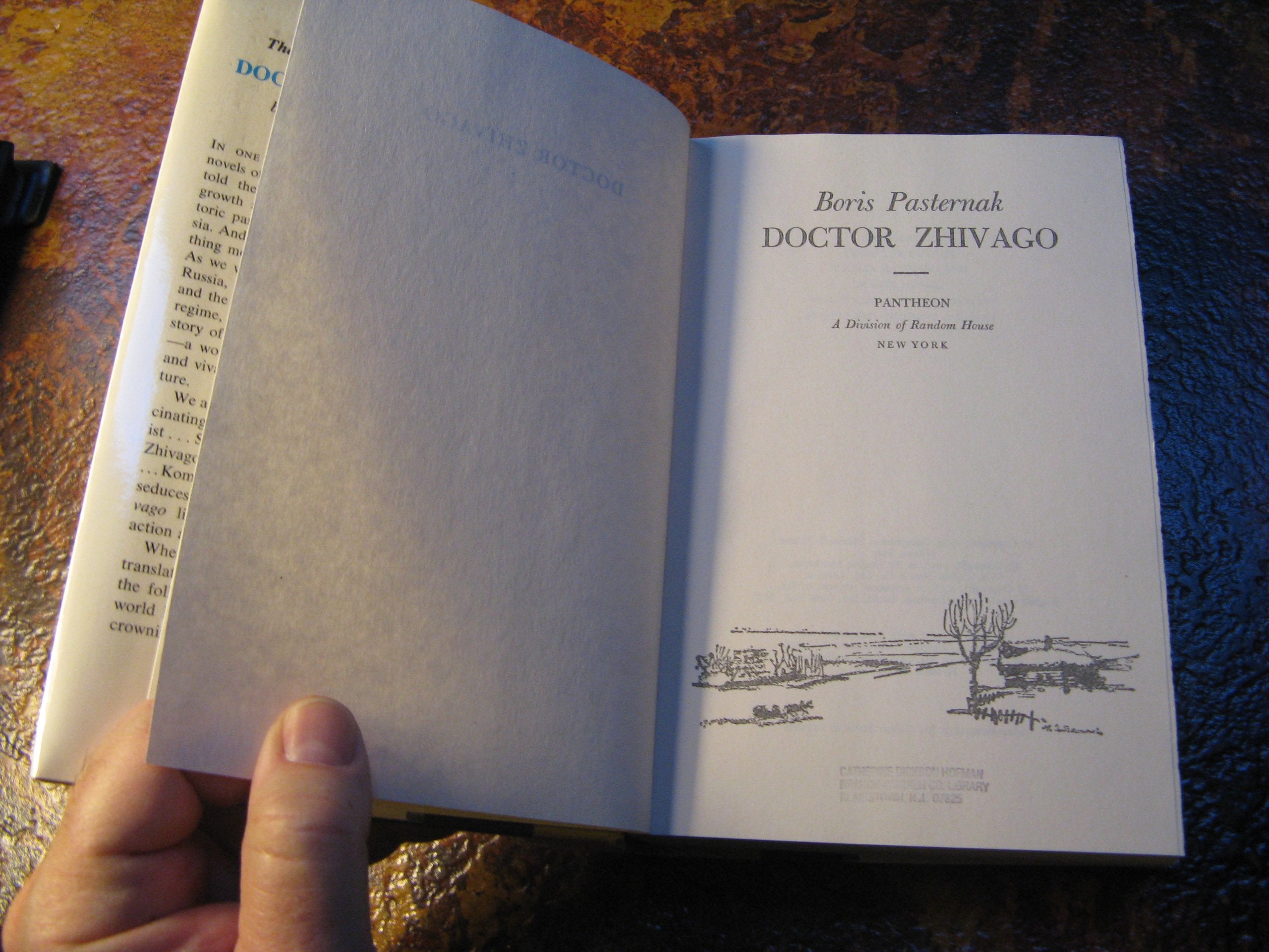 Doctor Zhivago Translated By Max Hayward and Manya Harari : Pantheon