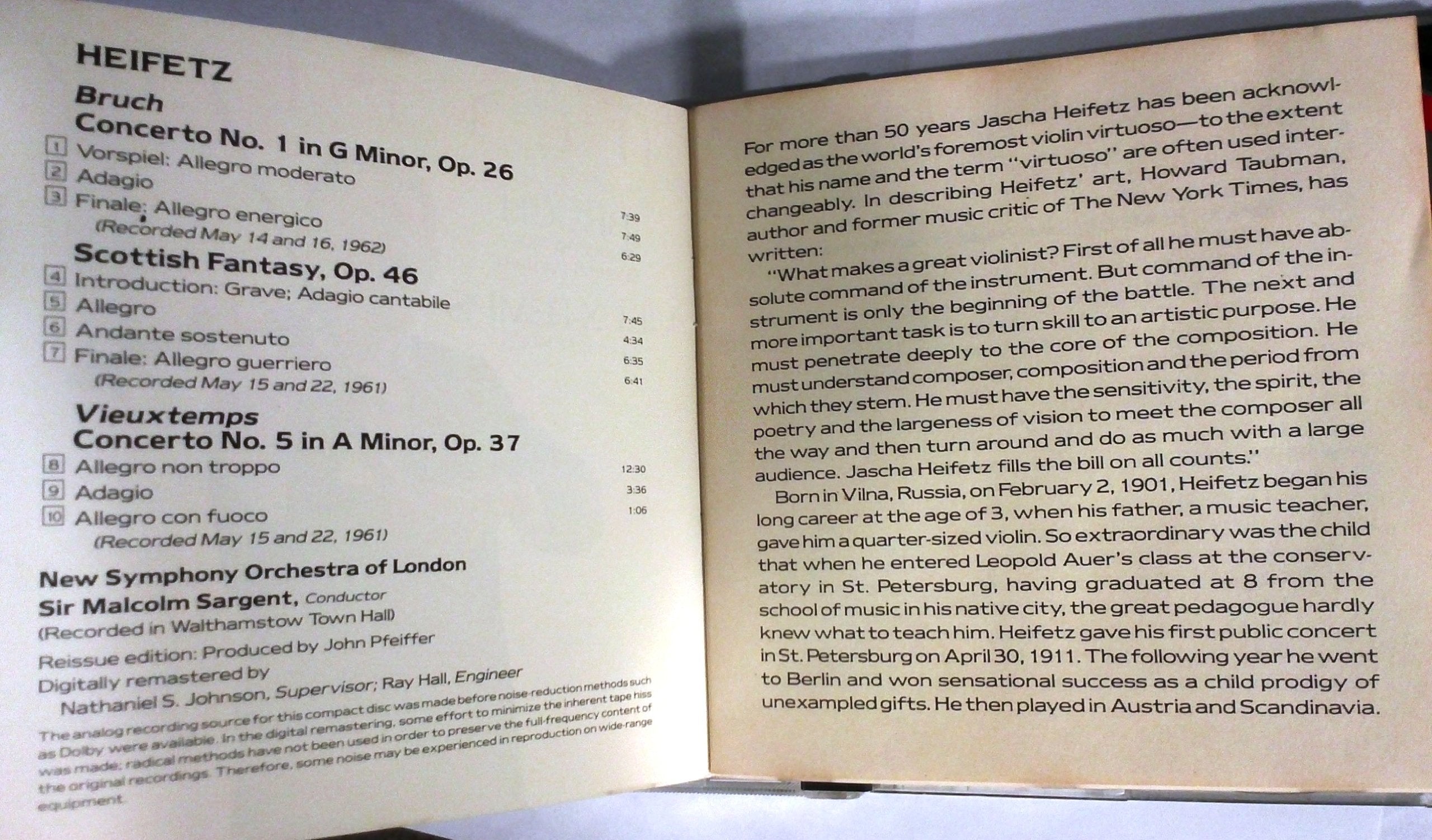 Bruch: Concertos No.1 / Scottish Fantasy / Vieuxtemps: Concerto No. 5