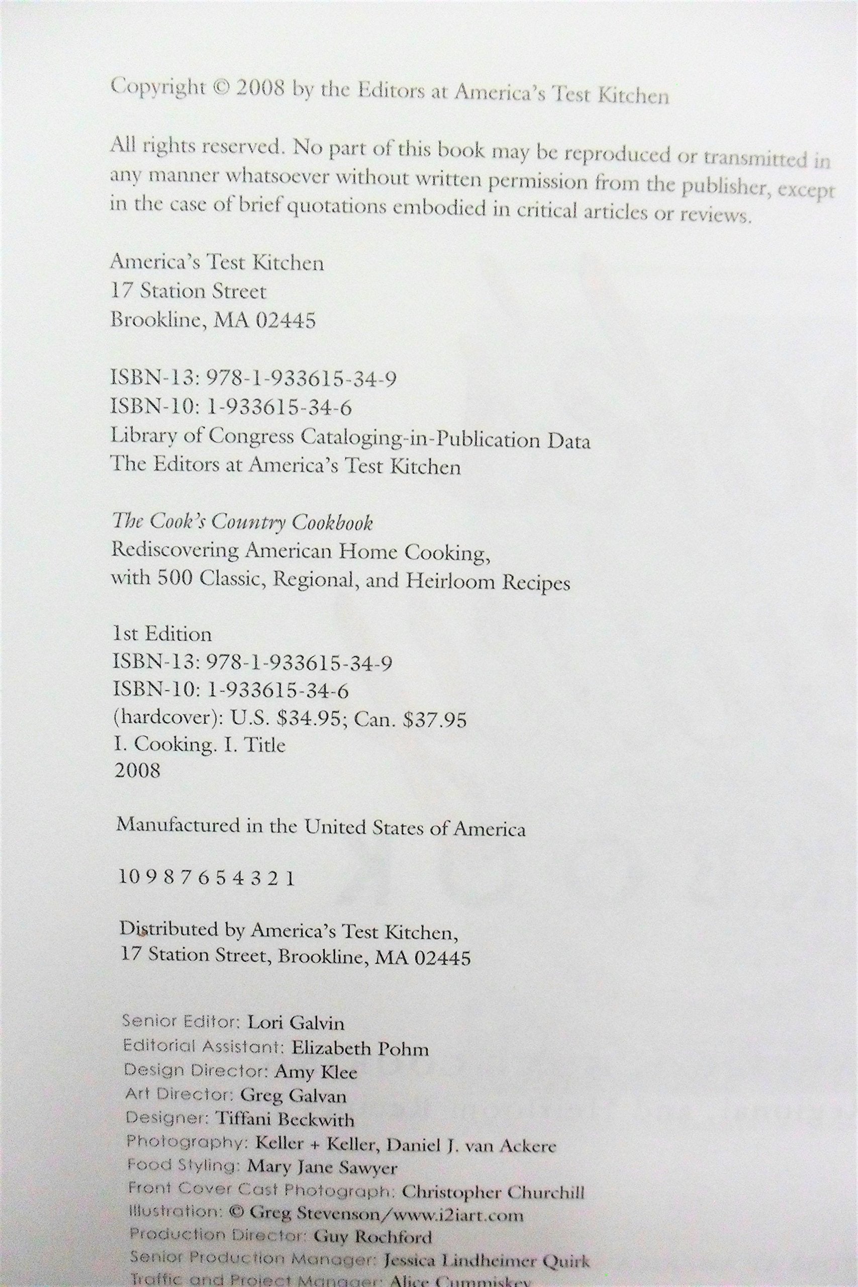 Cook's Country Cookbook