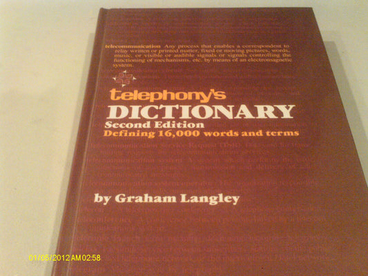 Telephonys Dictionary [Hardcover] Graham Langley