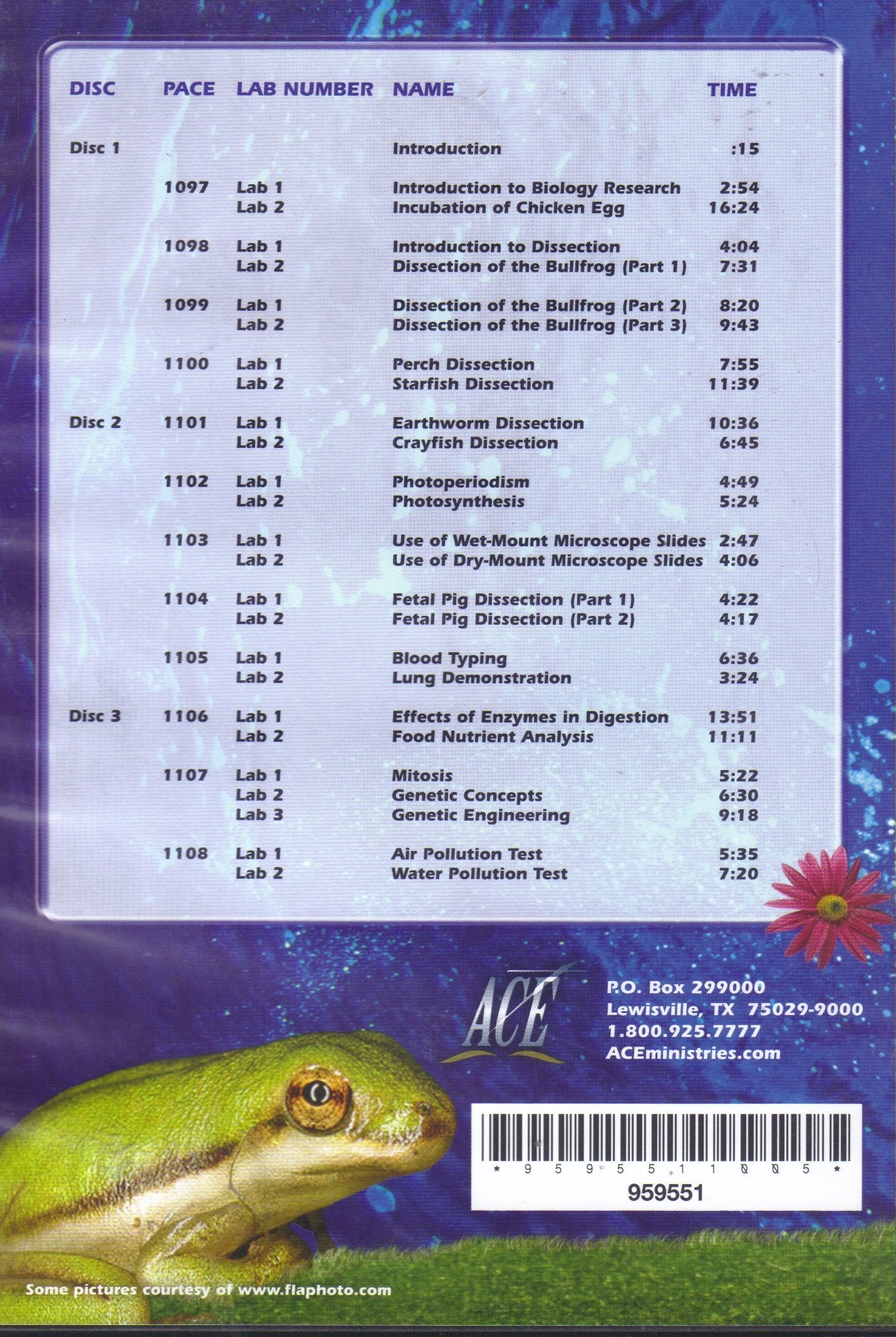 Biology Labs: Accelerated Christian Education (3 DVD set)