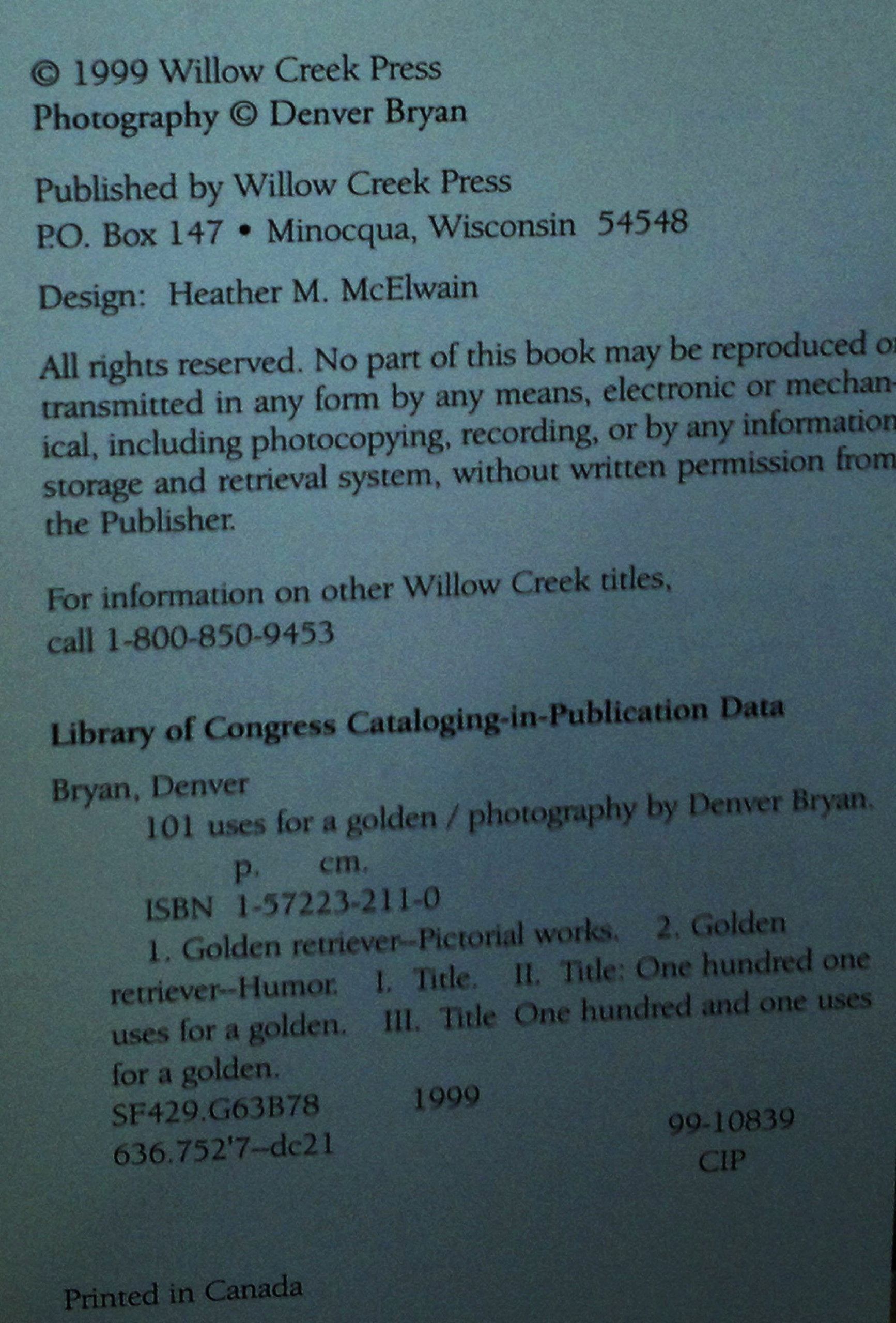 101 Uses for a Golden Retriever