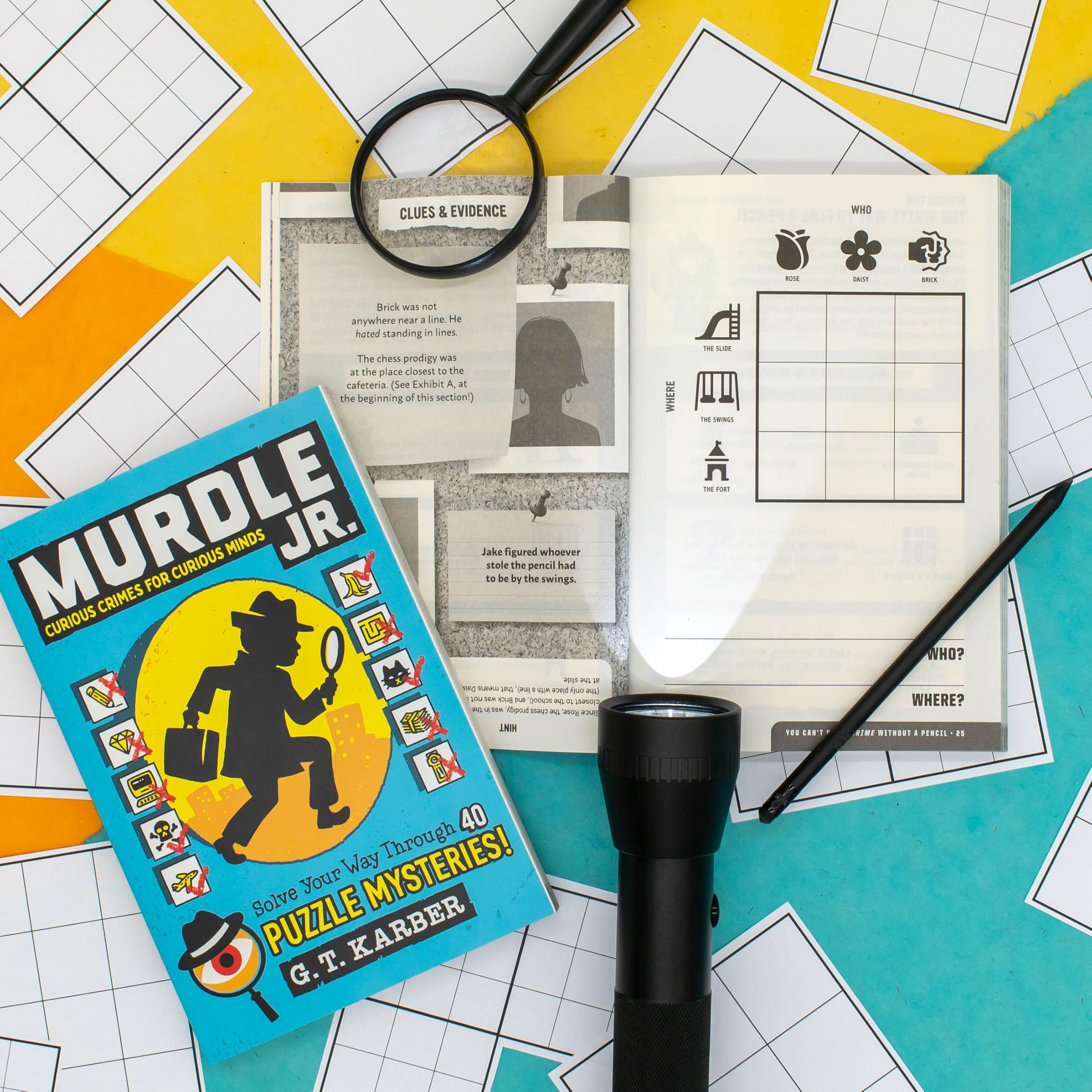 Murdle Jr.: Curious Crimes for Curious Minds: Solve Your Way Through 40 Puzzle Mysteries!
