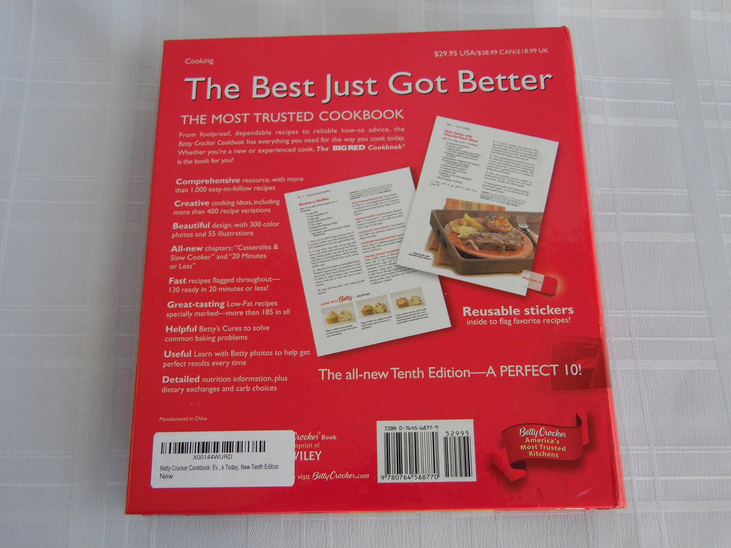 Betty Crocker Cookbook: Everything You Need to Know to Cook Today, New Tenth Edition