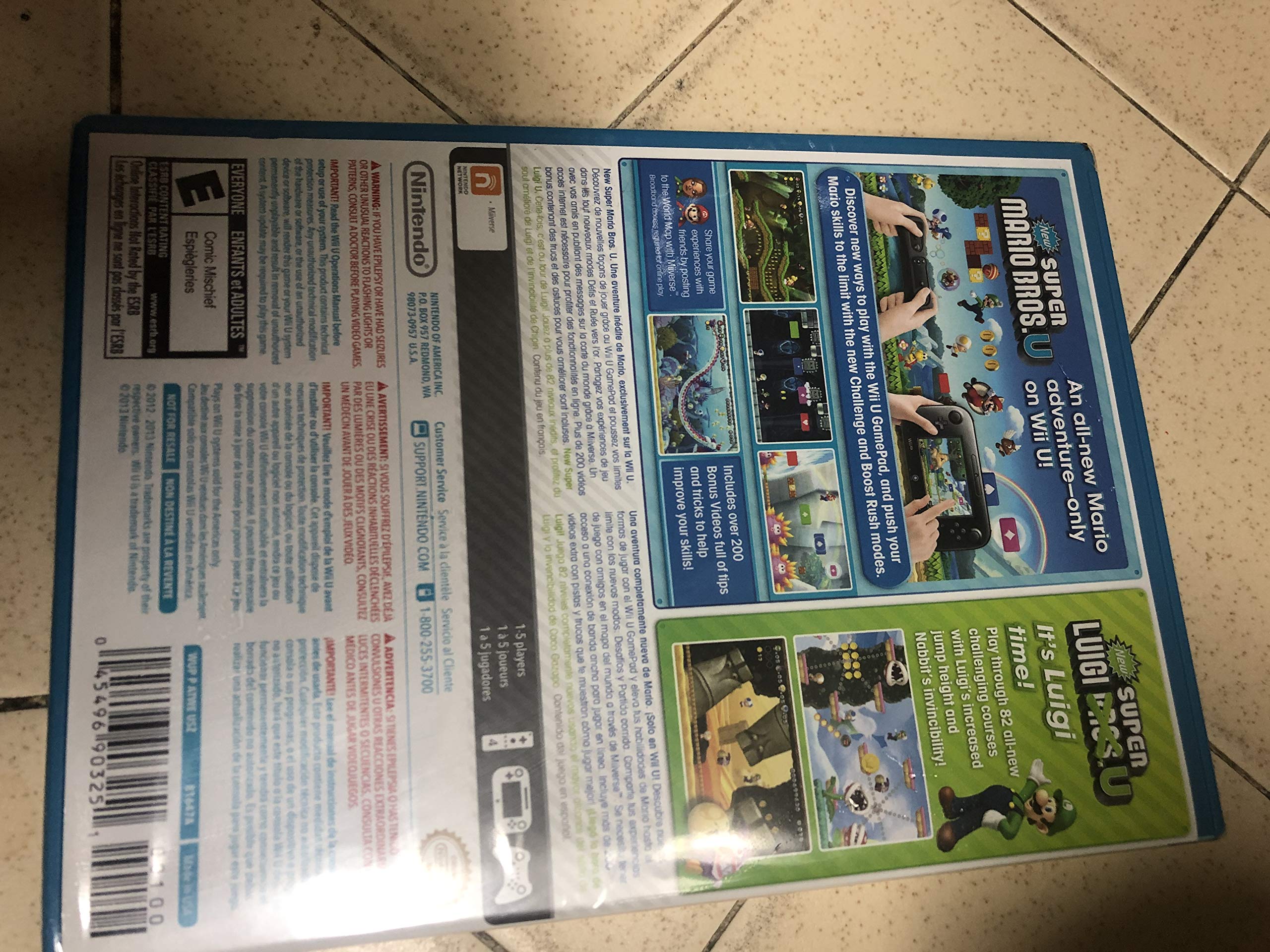 New Super Mario Bros. U + New Super Luigi U. (With Case, Wii U, 2015)