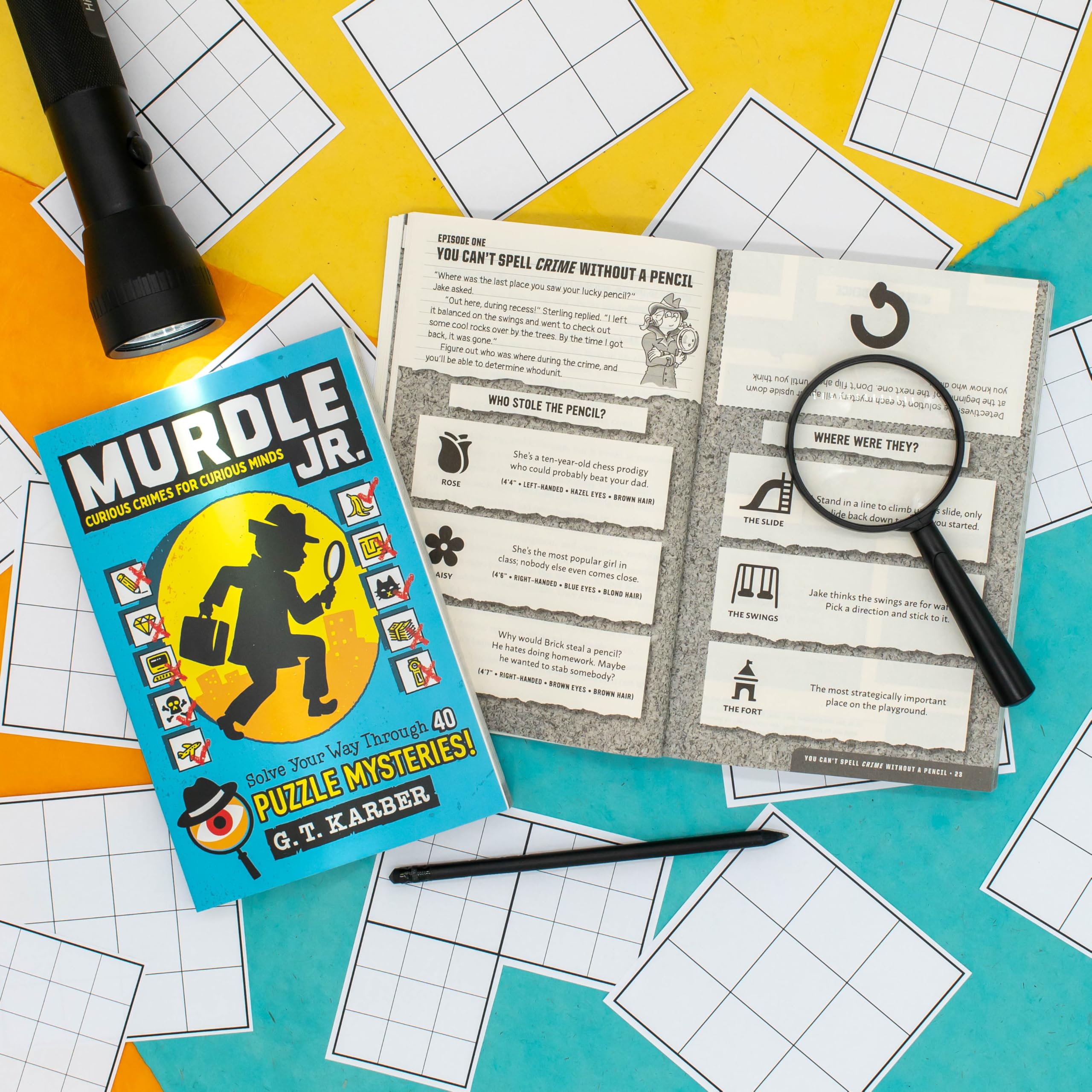 Murdle Jr.: Curious Crimes for Curious Minds: Solve Your Way Through 40 Puzzle Mysteries!