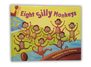 Bendon Piggy Toes Press Eight Silly Monkeys 9 Spread Board Book Storybook 13374