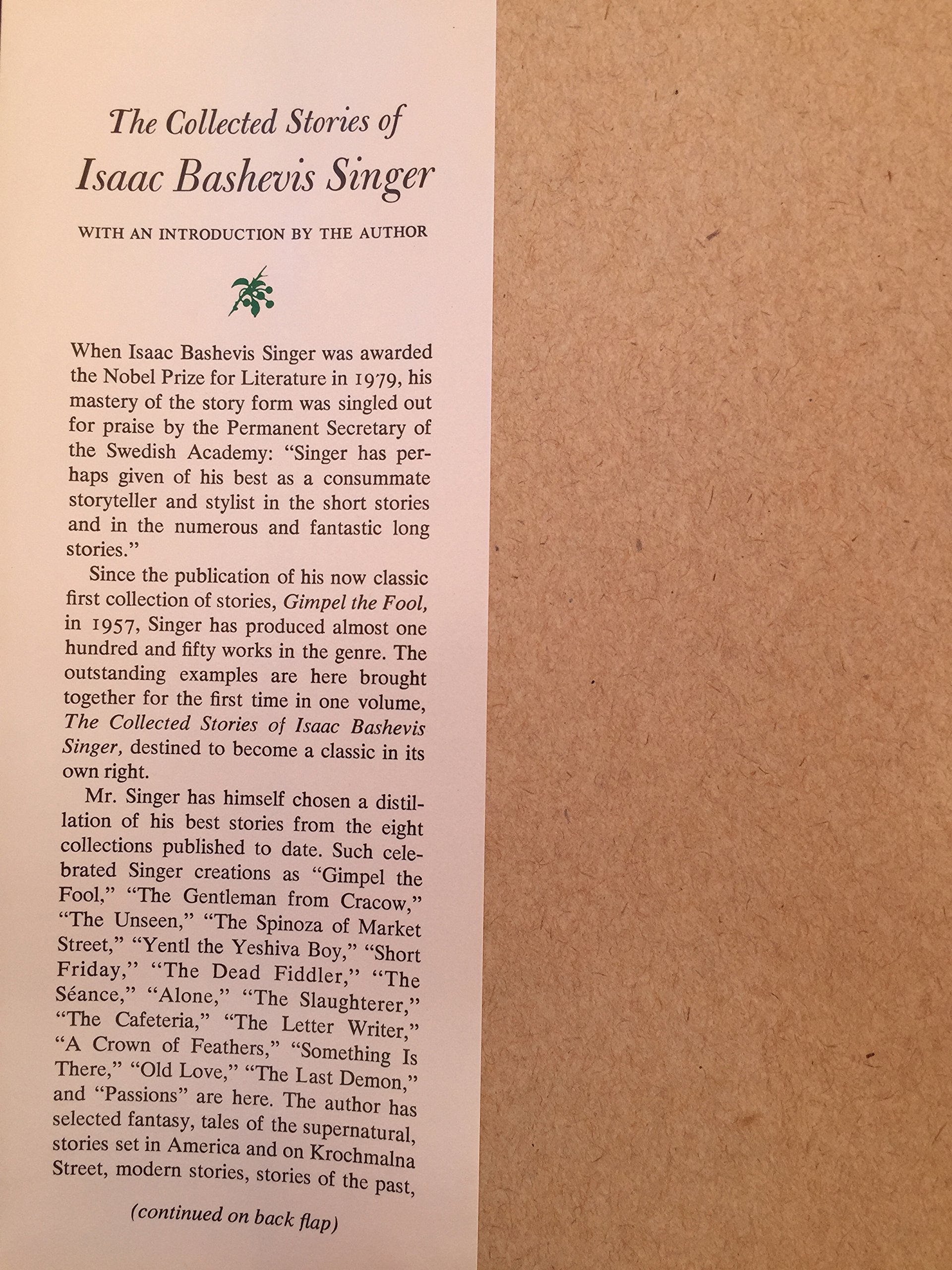 The Collected Stories of Isaac Bashevis Singer (English and Yiddish Edition)