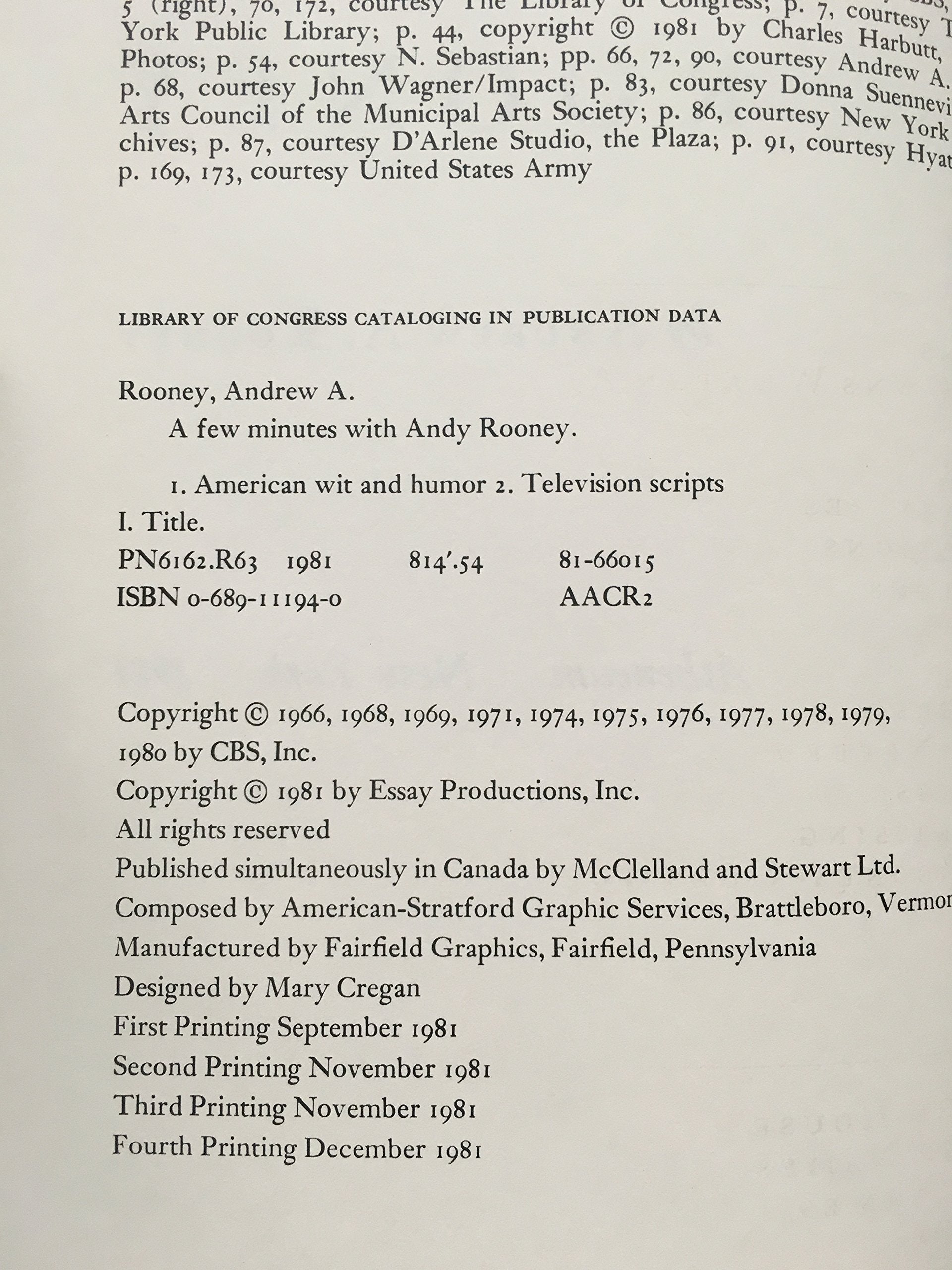 A Few Minutes With Andy Rooney