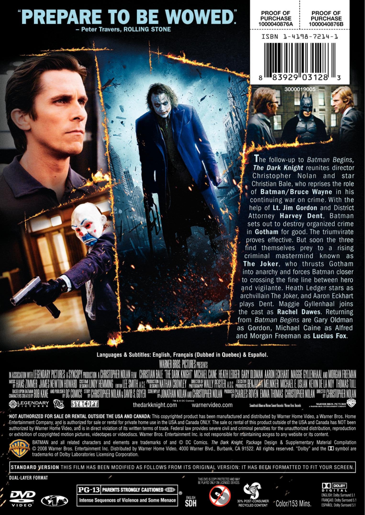 The Dark Knight (Full-Screen Single-Disc Edition)