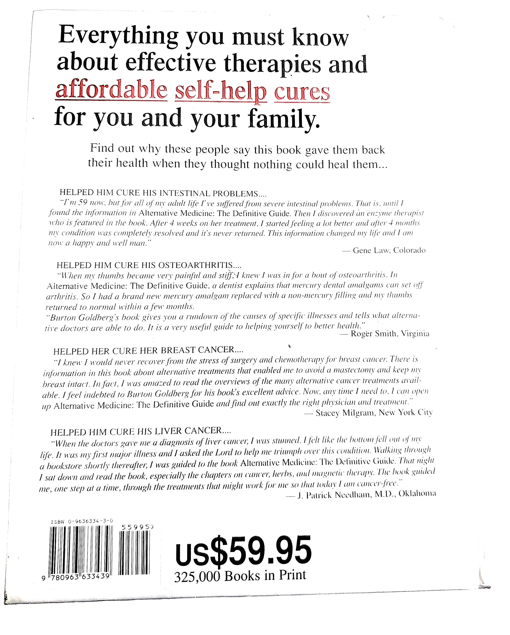 Alternative Medicine: The Definitive Guide