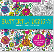 Butterfly Designs Adult Coloring Book (31 stress-relieving designs) (Studio)
